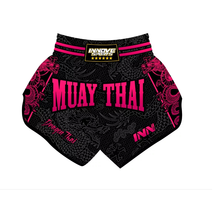Short Muaythai Dragon Thai  rosa  Unissex Curto