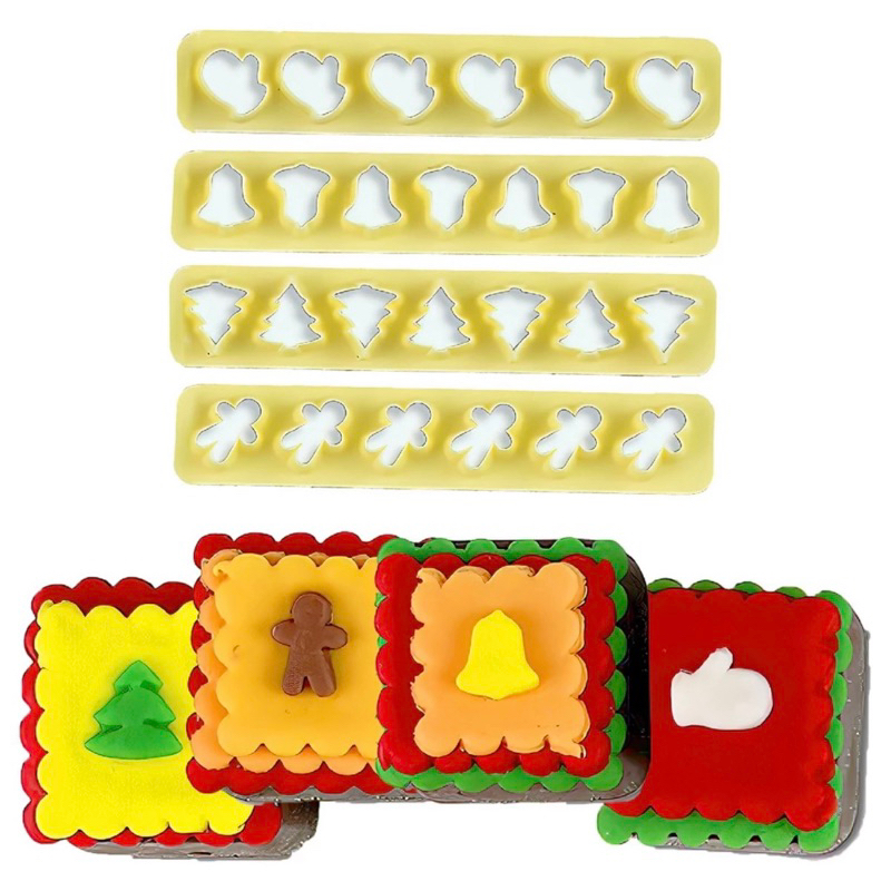 Kit cortador RÉGUAS NATAL 1 para doces, massas e confeitaria em geral bluestar// em Oferta na Shopee