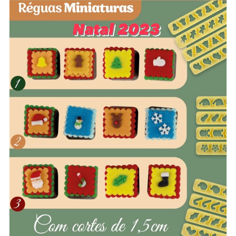 Kit Cortador Réguas Miniaturas NATAL 2025 -4 Peças (Blue Star) em Oferta na Shopee