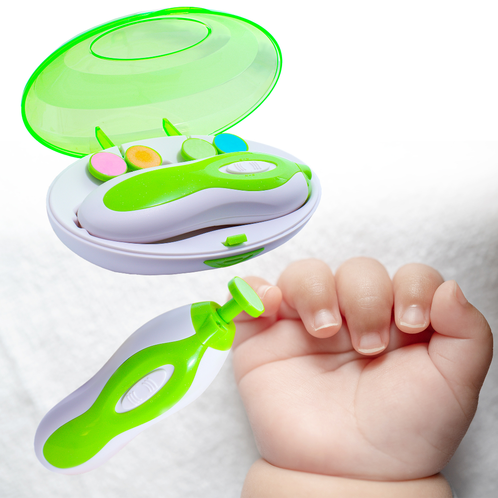 Kit Baby Cuidados Estojo Manicure e Higiene Lixador Retira Sujeiras Material Delicado Portátil