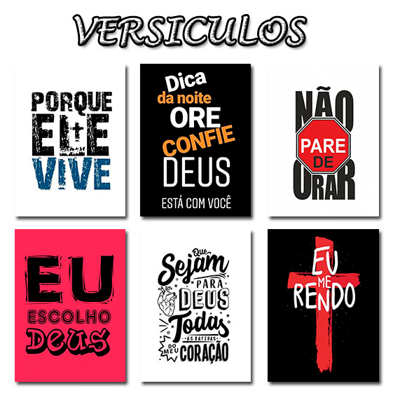 Quadros Placas MDF Decorativos, Imagens Frases Religiosas Versículos Para Decoração De Casa Sala Escritório Quarto 13x20