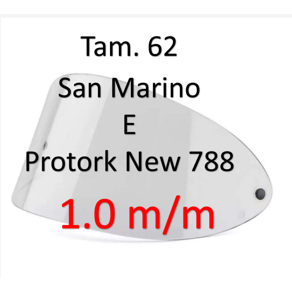 Viseira San Marino (TAURUS) para capacete tamanho 62 Cristal 1.0 m/m