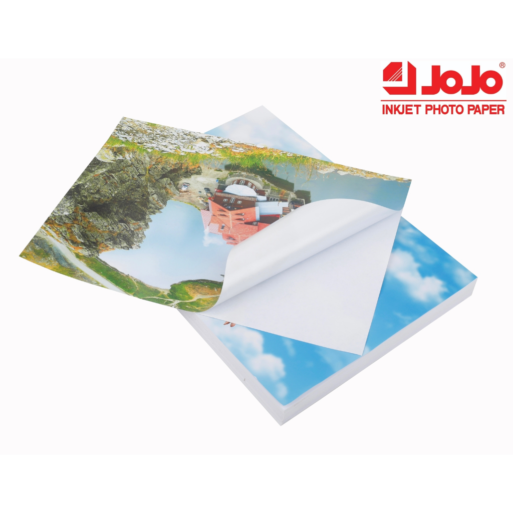 100 fls Papel Fotográfico 90g Glossy Adesivo Brilhante A4 A prova d'água p/ impressão jato de tinta em Oferta na Shopee