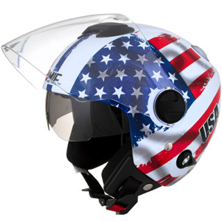 Capacete Moto Aberto Adulto Feminino Masculino Universal Pro Tork New Atomic Modelo Nações