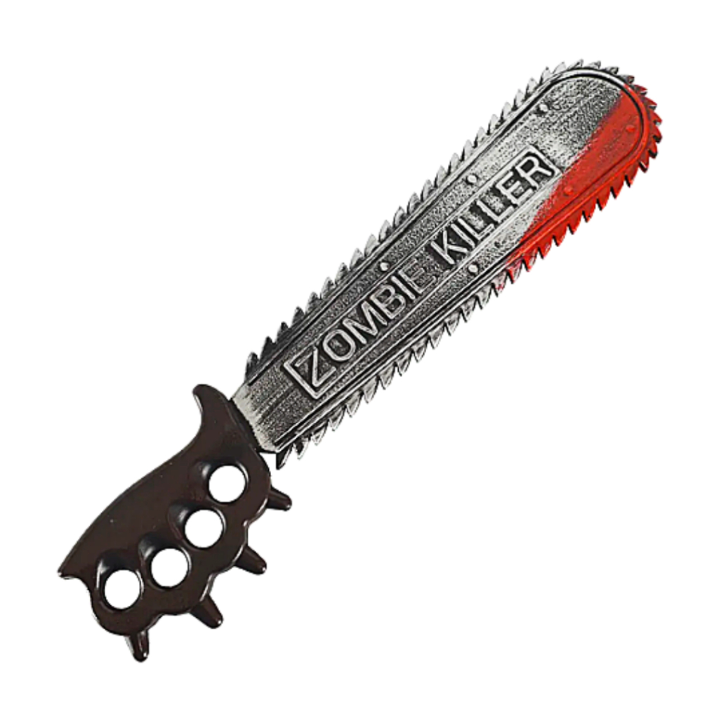 Motossera de Brinquedo para Fantasias de Halloween com Sangue