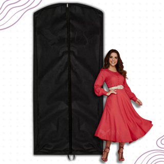 Capa De Vestido Protetora Roupas Com Zíper Tnt - 60 X 1,40 CM em Oferta na Shopee