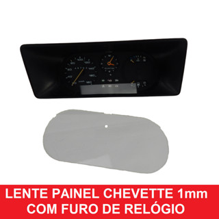 Lente 1mm Acrílica Painel Instrumento Chevette, Marajó e Chevy 73/90 Com Furo de Relógio