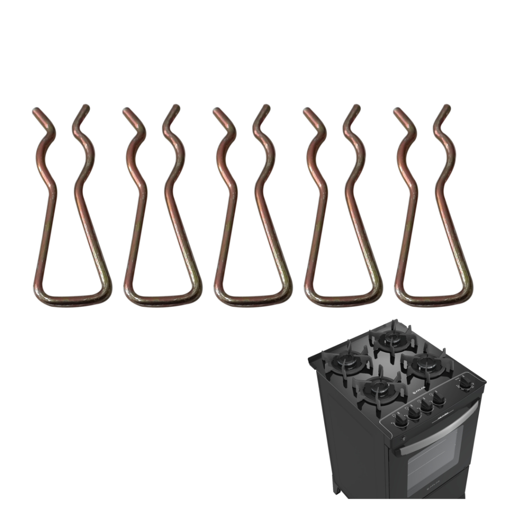 KIT COM 5 TRAVAS DO CABO ELETRODO FOGÕES ATLAS AGILE GLASS