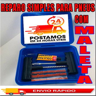 REPARO PARA PNEU SEM CAMERA KIT REMENDO COM MALETA em Oferta na Shopee