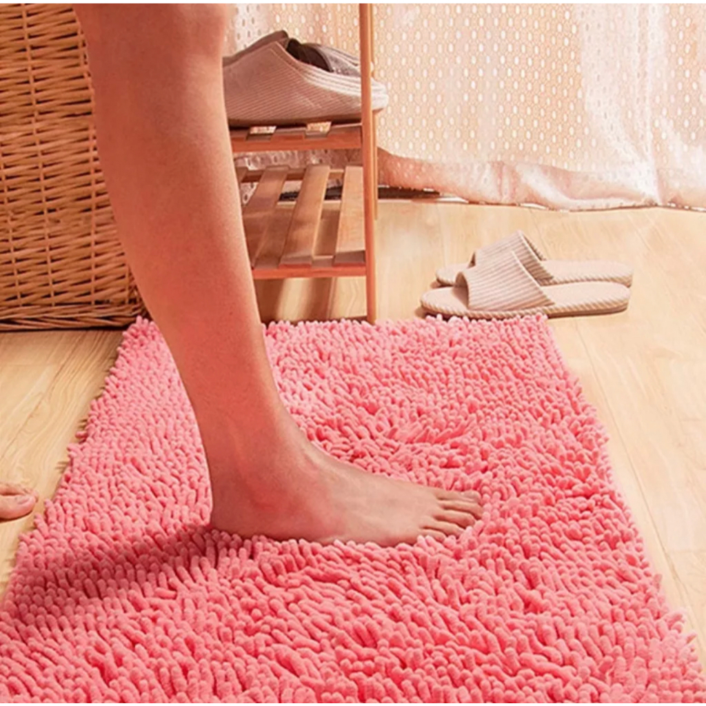 Tapete Macarrão 40x60 Antiderrapante Para Porta De Banheiro