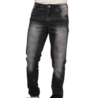 Calça Masculina Reta Tradicional Jeans Preta