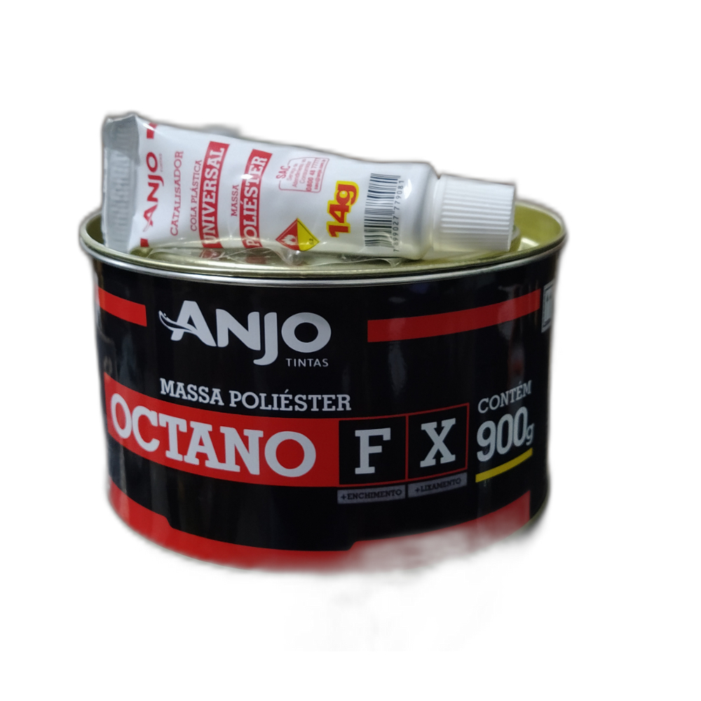 Massa Poliéster Octano FX 900g e 500g Anjo C/ Catalisador Envio Hoje — imagem 2 de 2
