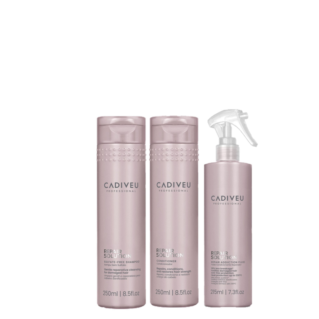 Cadiveu Kit Repair Solution Sh e Cond 250ml + Fluído 215ml