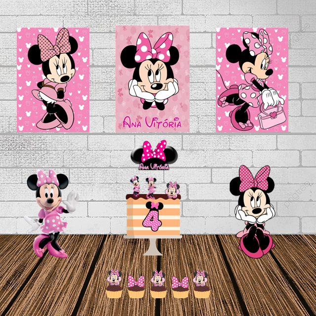 kit festa em casa Minnie Rosa