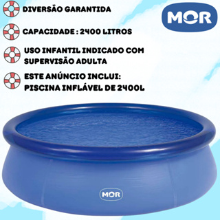 Piscina Inflável Redonda Lona 2400 Litros Verão  - Mor em Oferta na Shopee