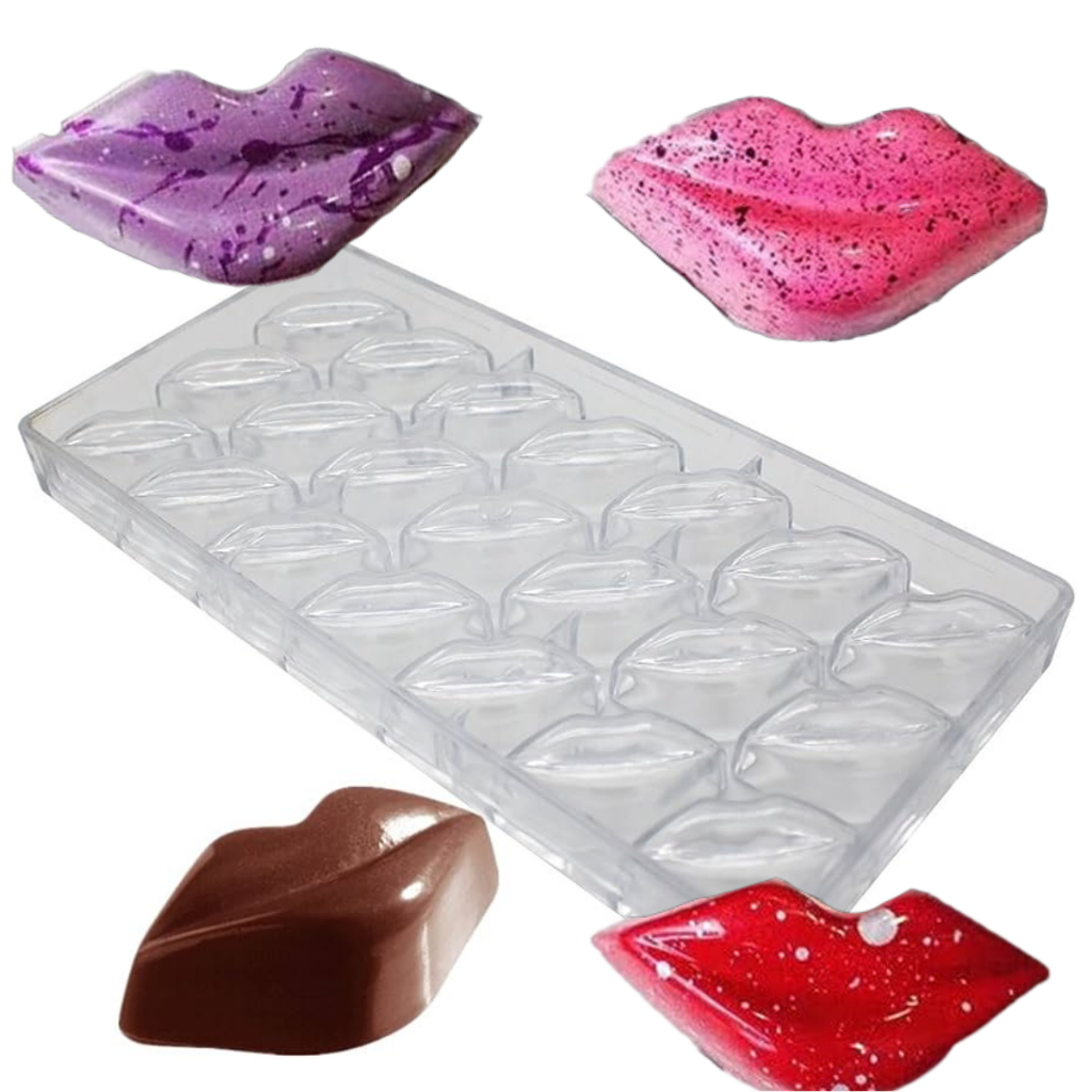 Forma para Chocolate/Bombom Boca Lábios Reutilizável Resistente em Poliestireno Doces em Oferta na Shopee