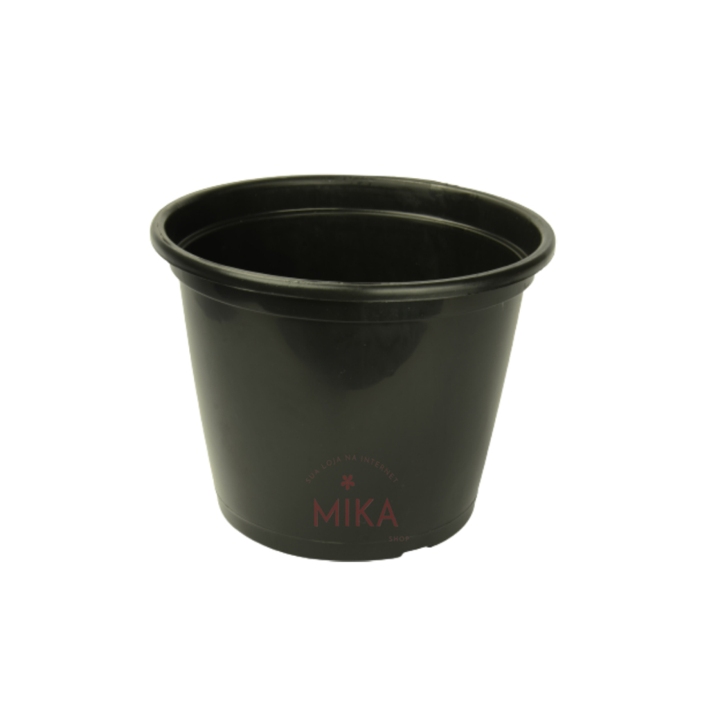 Kit de 8 Vasos Pote 20 de 3 Litros Cor preta Para plantas e frutíferas