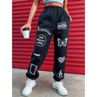 Calças de Moletom Oversized para Qualquer Ocasião Hip Hop