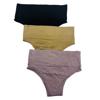 Kit com 3 calcinhas cintura alta (Cor sujeita a disponibilidade)