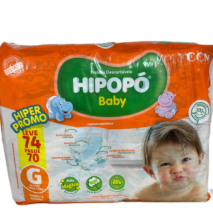 Fraldas Descartáveis Pacotão Hipopó DIA E NOITE em Oferta na Shopee