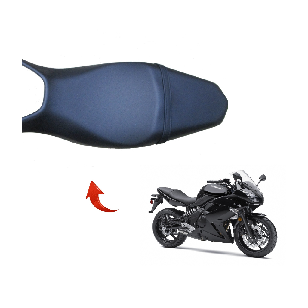 Capa do Banco Kawasaki Ninja 650 Com Cinta de 2009 a 2012 - Lisa / Antiderrapante / Carbono