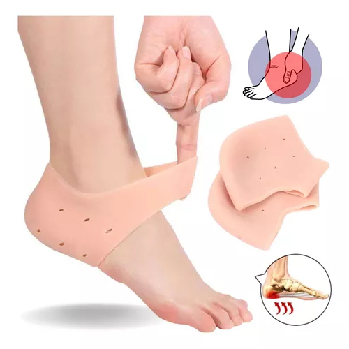 Palmilha Silicone Esporão De Calcâneo Fascite Plantar alivia dor e ressecamento evita rachaduras em Oferta na Shopee
