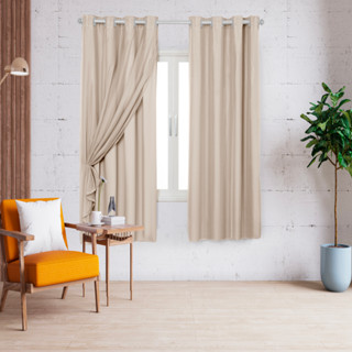 Cortina Com Blackout PVC e Tecido Voil para Sala Quarto 2,80 m x 1,80 m Varias Cores M2 em Oferta na Shopee