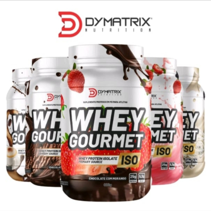 KIT 3 WHEY ISOLADO GOURMET PROTEIN DYMATRIX 2,7 KG