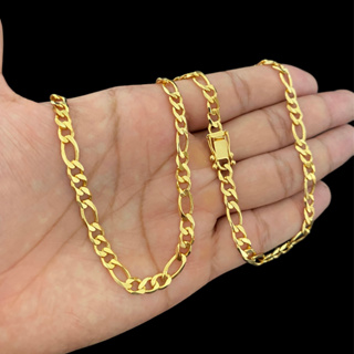 Corrente 3x1 Correntinha Masculina Banhada a Ouro 18k Fecho Gaveta em Oferta na Shopee