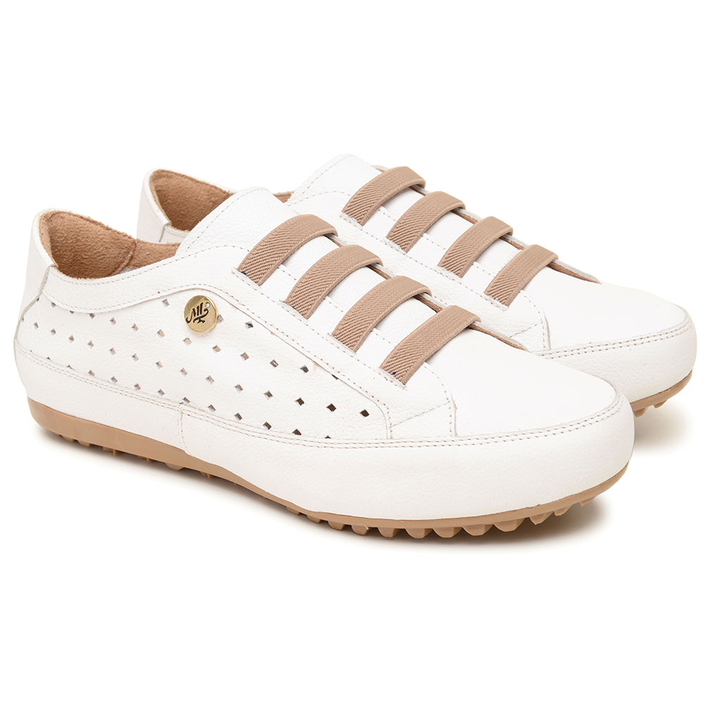 Tênis Sapatenis Feminino Casual Super Leve Confortável Couro Legítimo Lançamento Verão