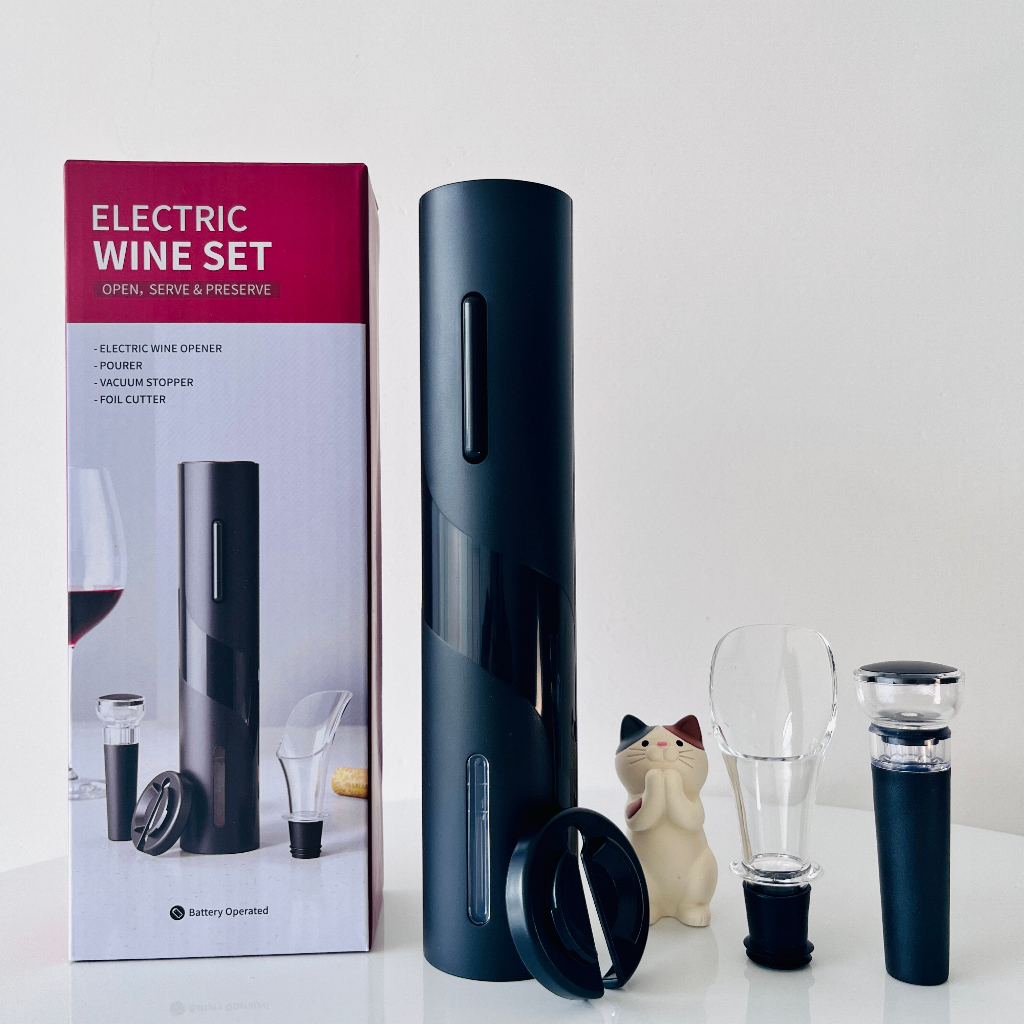 Abridor De Vinho Garrafa Saca Rolha Elétrico kit Automático