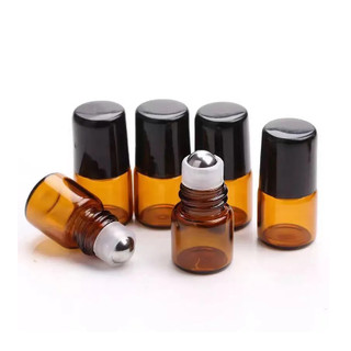 Kit com 5 Frascos de Vidro Âmbar – Ideal para Óleos Essenciais, Aromas e Cosméticos