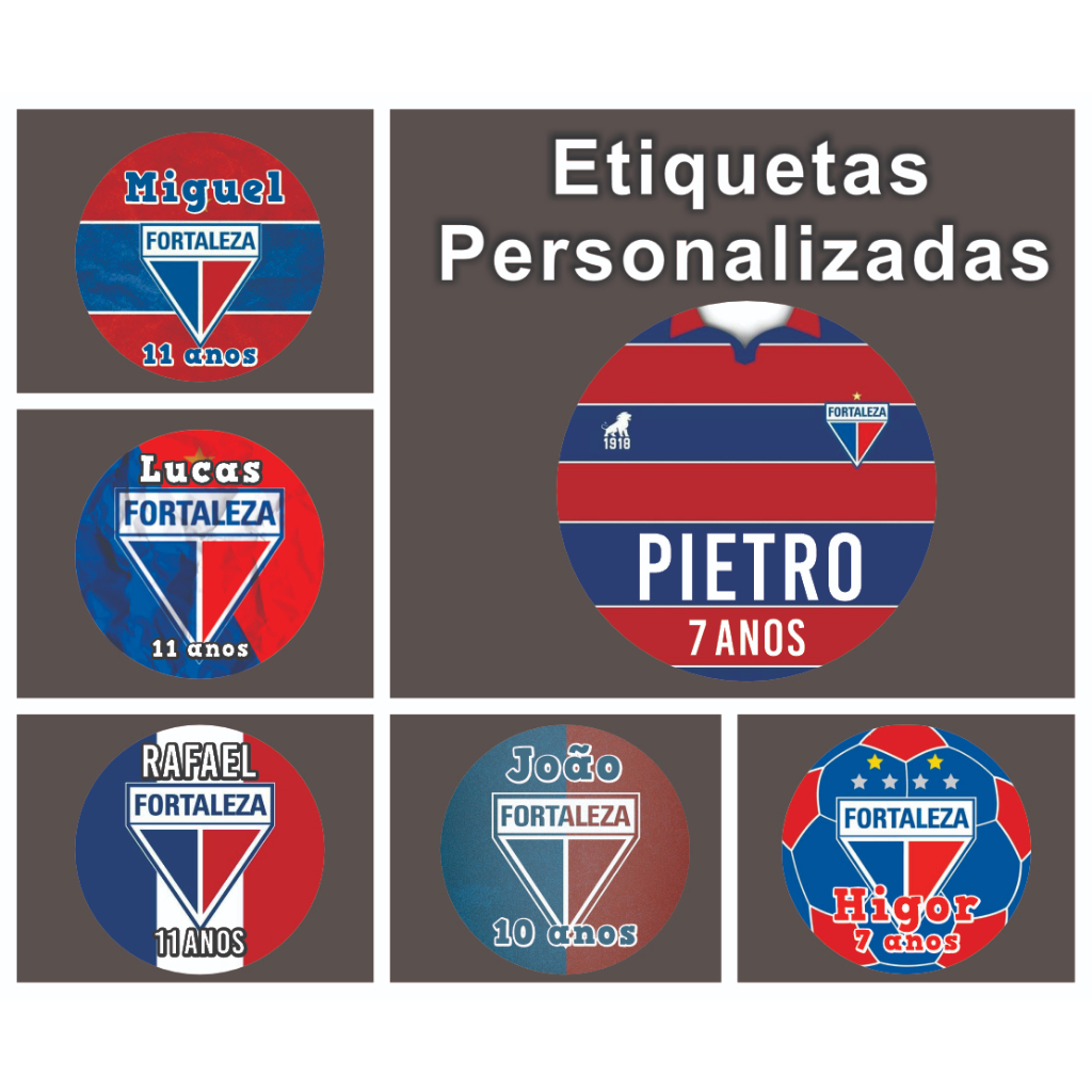 Etiqueta Adesiva Personalizada For/taleza Para Lembrancinhas e Aniversário 4x4cm 30, 60 ou 120 Unidades