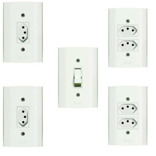 Tomada Interruptor 4x2 10A/20A Tomadas Simples 10a tomada 20a