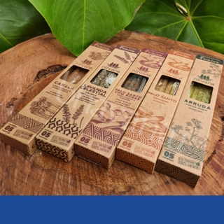 Incenso Nirvana Natural Premium 100% Natural Incensário Lavanda Arruda Palo Santo em Oferta na Shopee