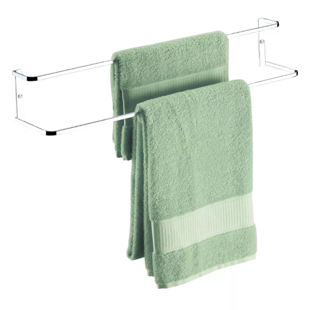 Porta Toalha de Banho Duplo 60cm Toalheiro Italiano Acessórios de Banheiro Para Parafusar em Oferta na Shopee