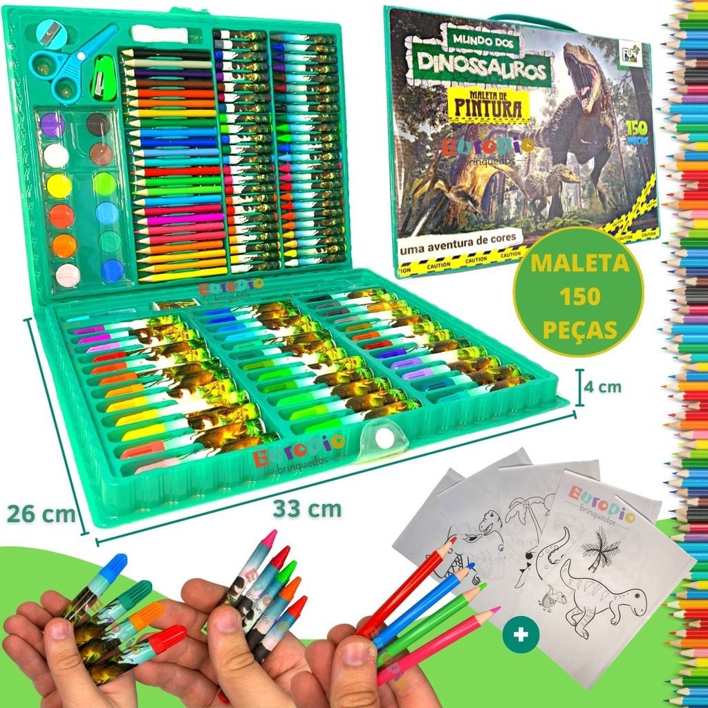 Maleta De Pintura Infantil Estojo 68 Peças / Para Colorir / 150 Peças