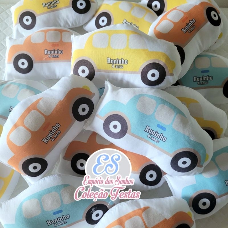 15 almofadas carrinhos carros coloridos transporte personalizados 15cm  para lembrancinha de aniversário