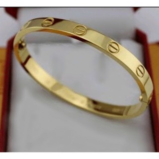 Bracelete Pulseira Cartier Aço inoxidável Antialérgico Dourado Luxo Feminino Moda Elegante.