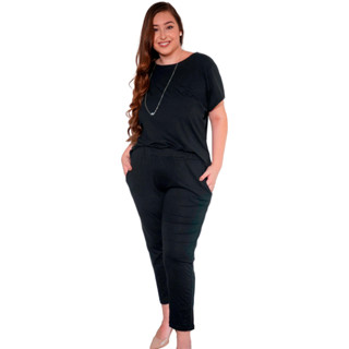 Conjunto Conforto Feminino Plus Size G1 A G3 Casual Home Office