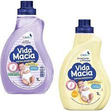 Kit Vida Macia Lava Roupas 1l E Amaciante Glicerina Camomila 1l