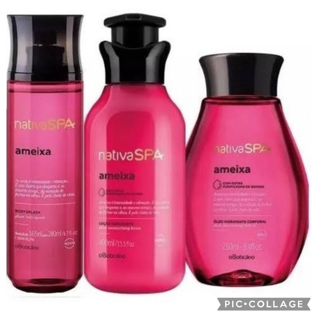kit Nativa Spa Loção Hidratante Ameixa+ Body Splash+ Oleo Corporal