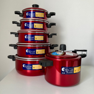 Jogo de Panelas Caçarolas 5 peças + Panela de Pressão 2,5 litros de Excelente qualidade em Oferta na Shopee