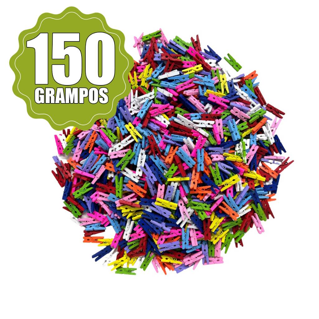 150 Mini Prendedores Pregador Coloridos - Lembrancinhas - Fotos 2,5cm