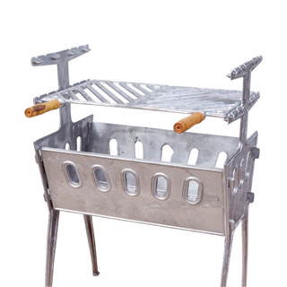 Churrasqueira Portátil Desmontável Alumínio Puro Fundido + Grelha Excelente Qualidade. em Oferta na Shopee