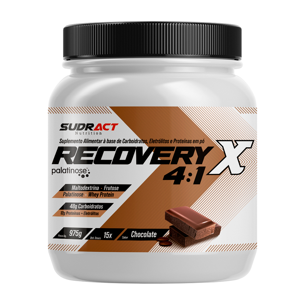 Recovery X 4:1 Sudract Nutrition Pote 975g Pós Treino Recuperação Muscular