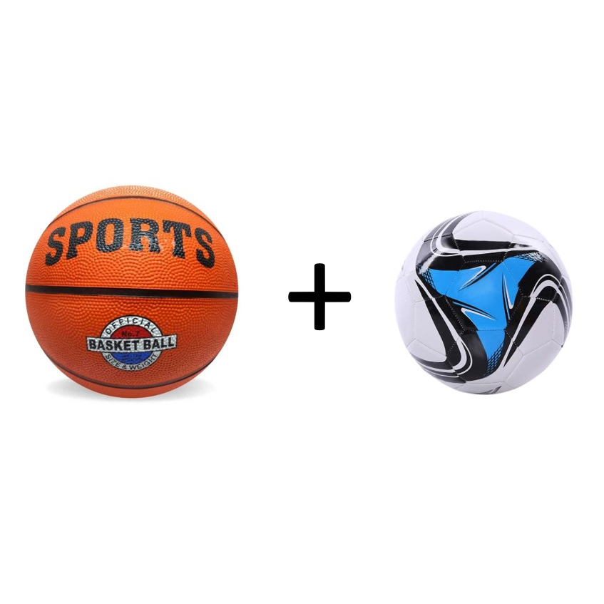 KIT Bola de Basquete Tamanho Oficial + BOLA DE FUTEBOL N 5