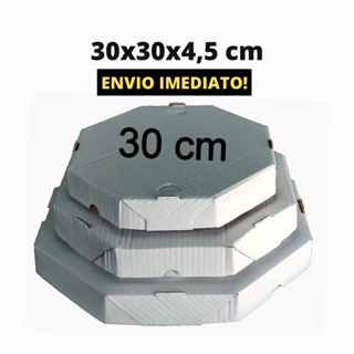 Kit 10 Caixa Oitavada 30cm Estrutura Forte para Pizza Média Salgados Delivery em Oferta na Shopee