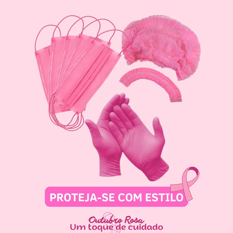 Kit luvas, mascaras e toucas