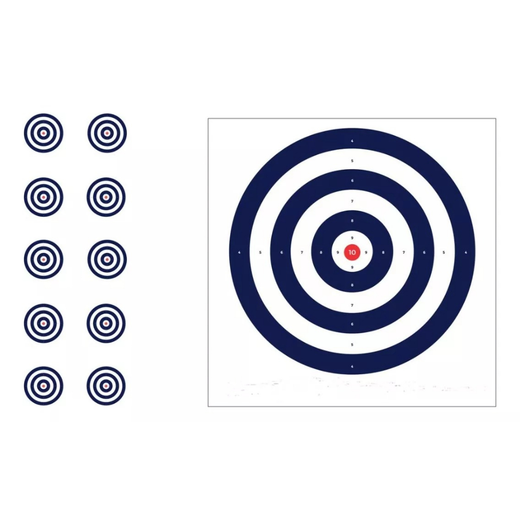 Alvo de Papel Airguns e Airsoft 14x14cm pacote 20 unidades